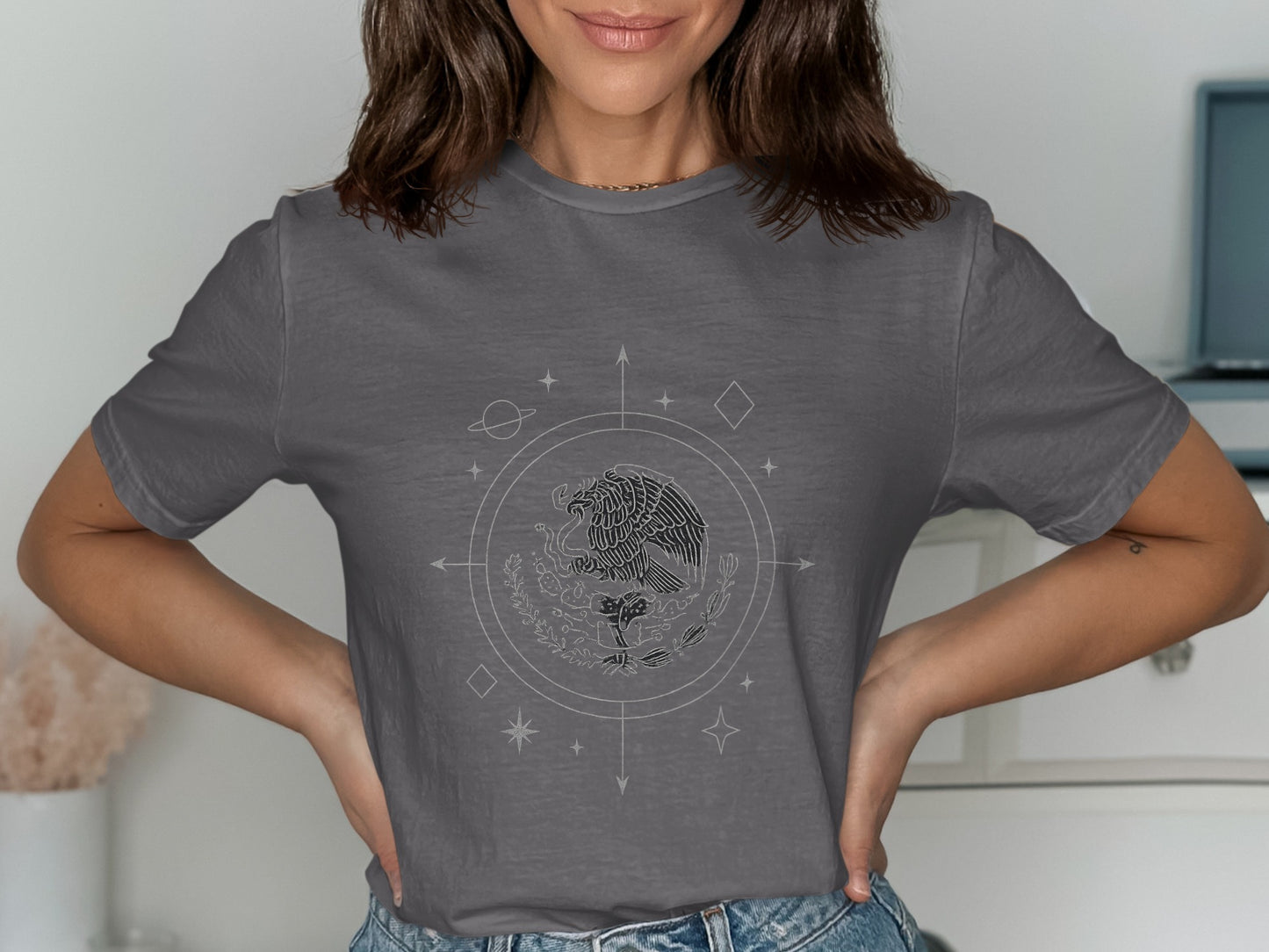 Unique Cosmic Eagle Graphic Women's T-shirt Product