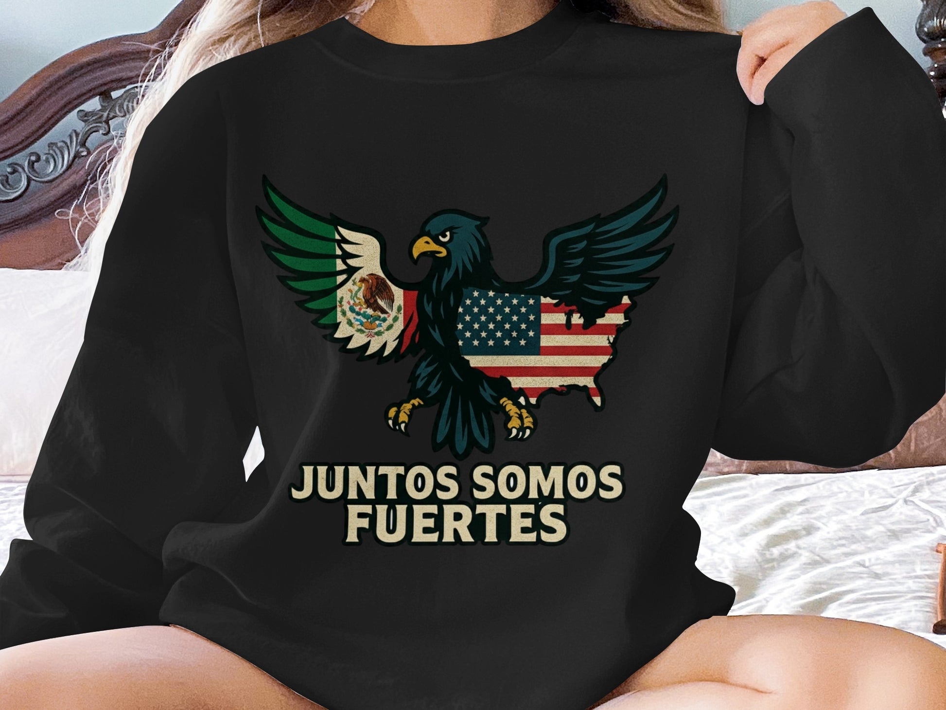 Juntos Somos Fuertes Flag Eagle Graphic Shirt product type