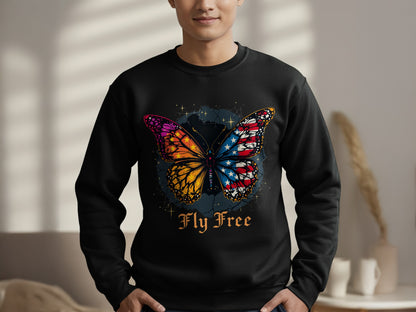 Fly Free Colorful Butterfly Art Sweatshirt product type
