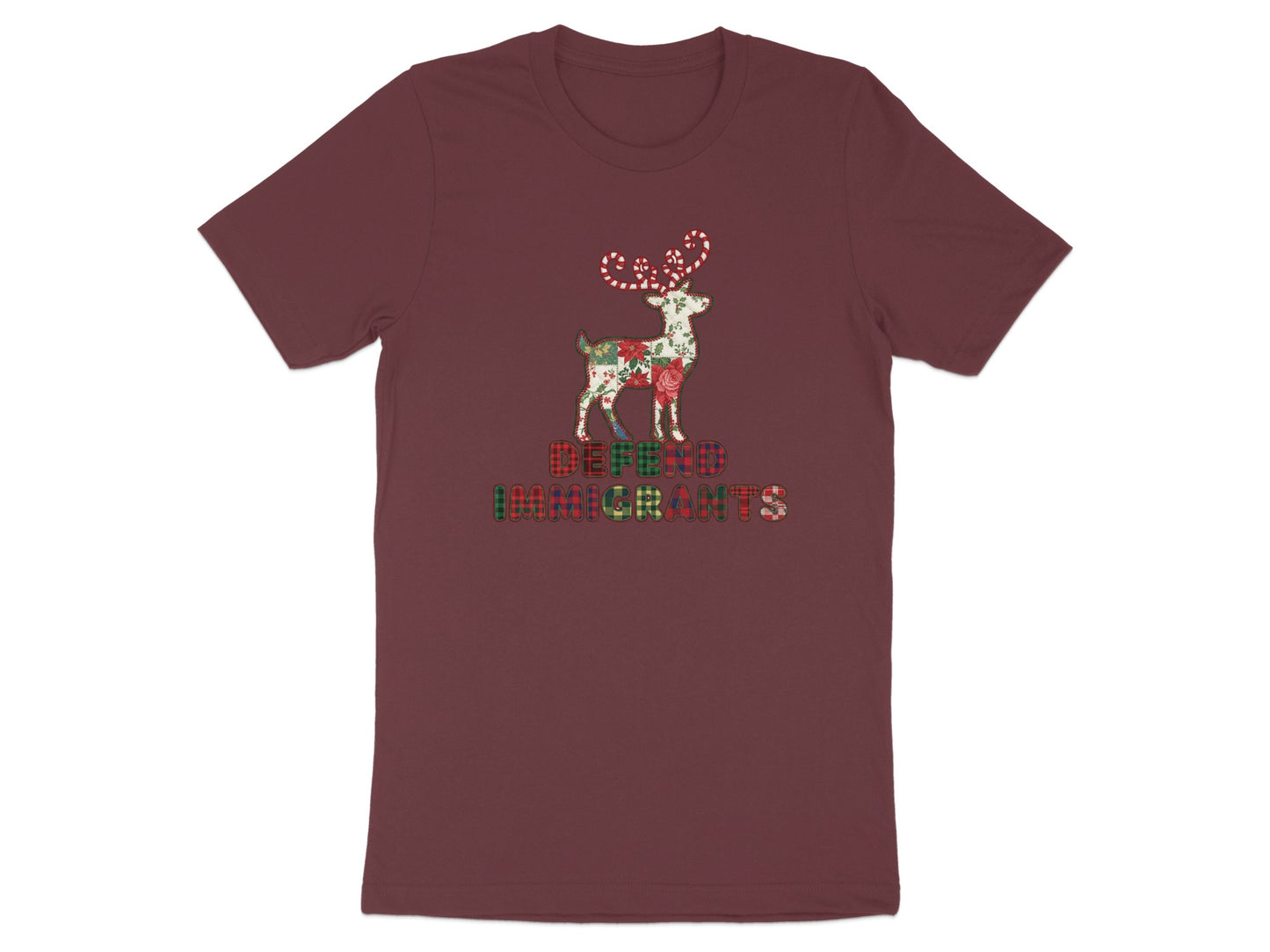 Reindeer Defend Immigrants Shirt with Holiday Theme