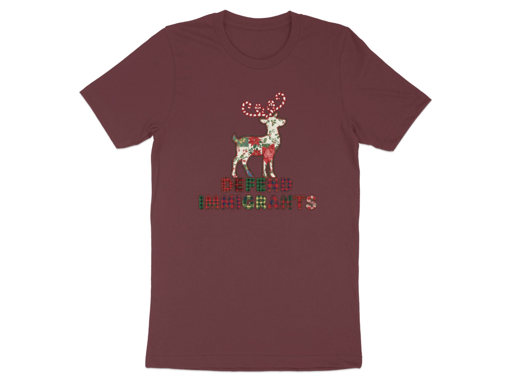 Reindeer Defend Immigrants Shirt with Holiday Theme