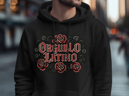 Orgullo Latino Graphic Roses Design Hoodie product type