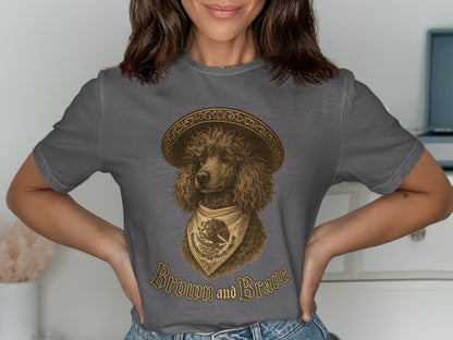 Brown and Brave Dog Shirt Fashion Product