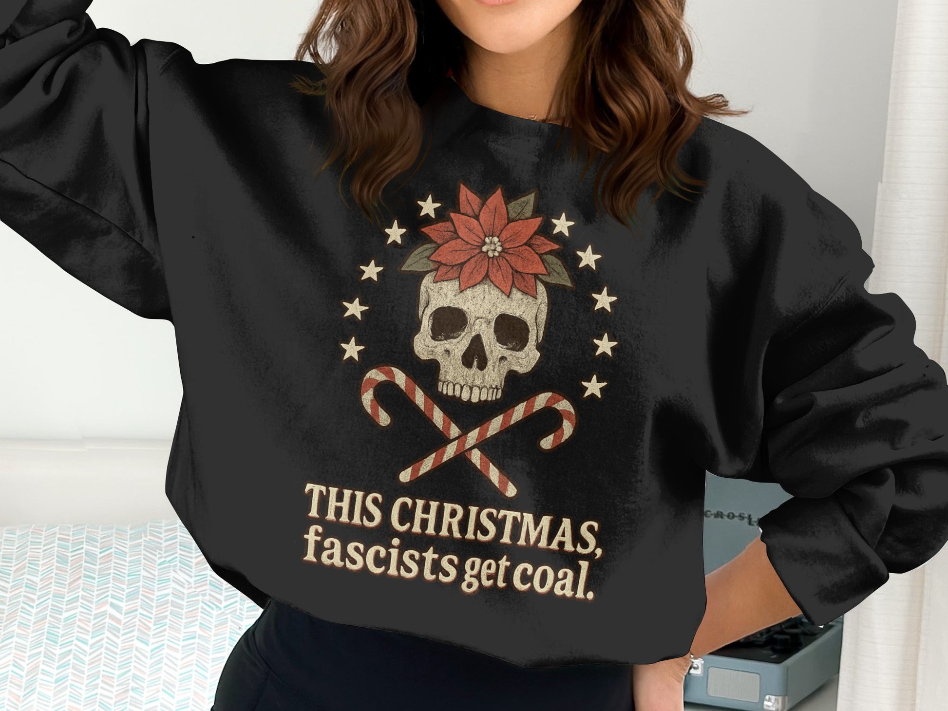This Christmas Fascists Get Coal Sweatshirt Holiday Gift