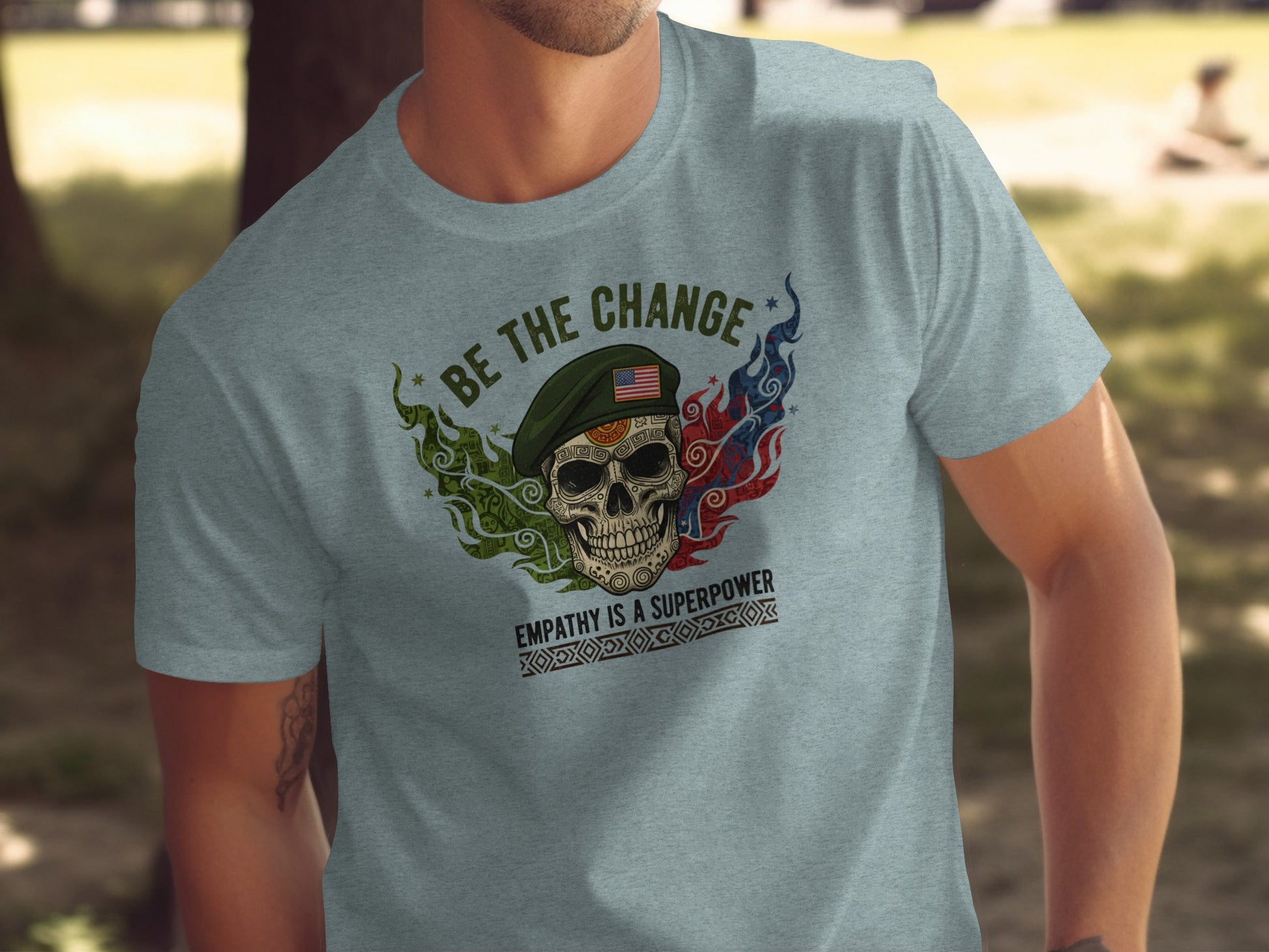 Be The Change Skull Graphic Empathy Is A Superpower Shirt