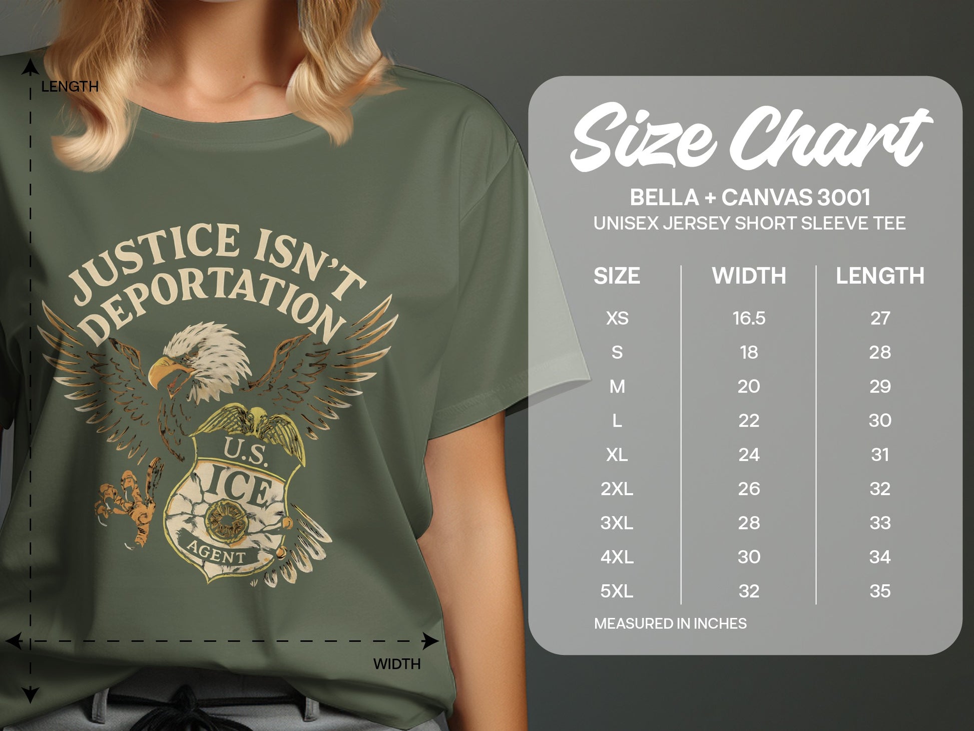 Justice Isn't Deportation Short Sleeve Tee product