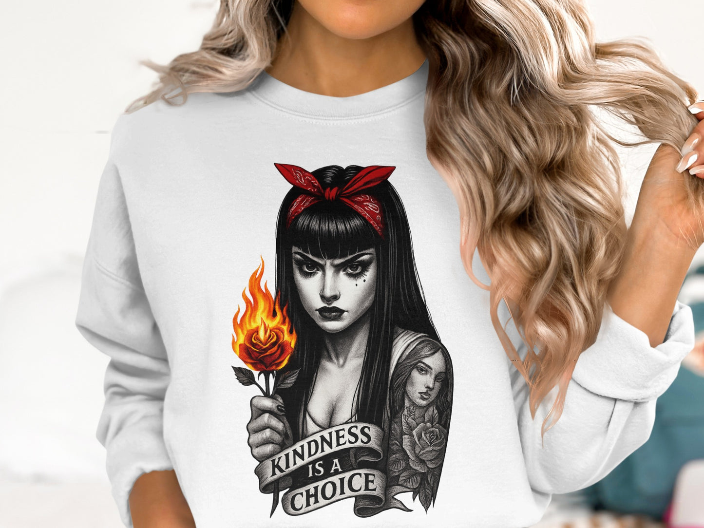 Kindness Is A Choice Graphic Print Sweatshirt product type