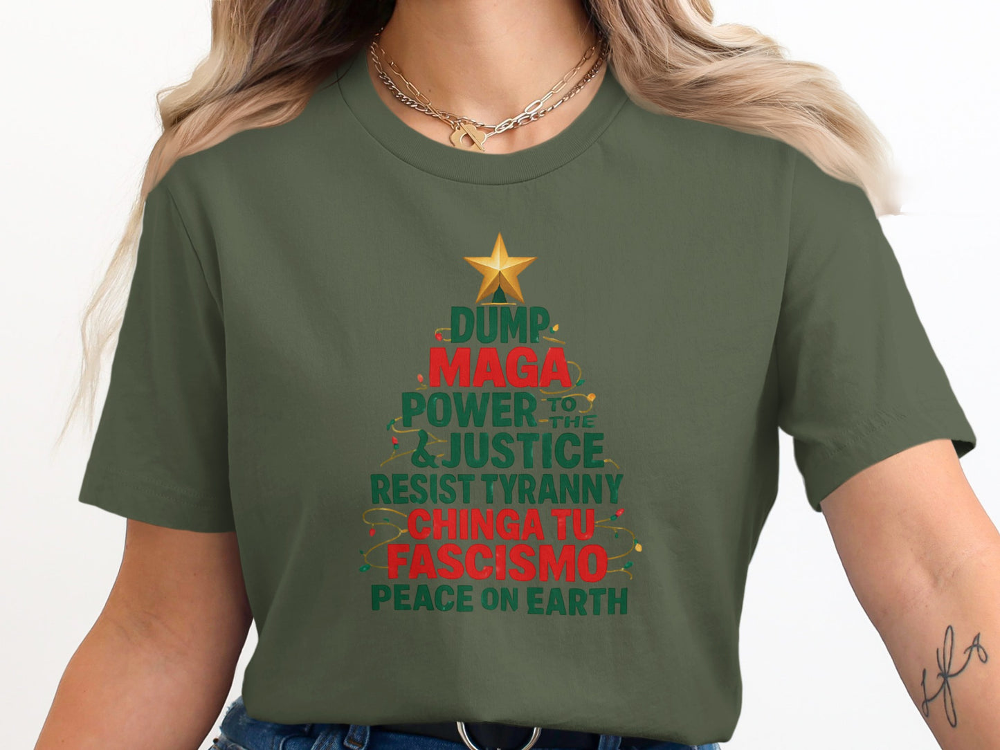 Dump MAGA Power Justice Resist Tyranny Peace Shirt