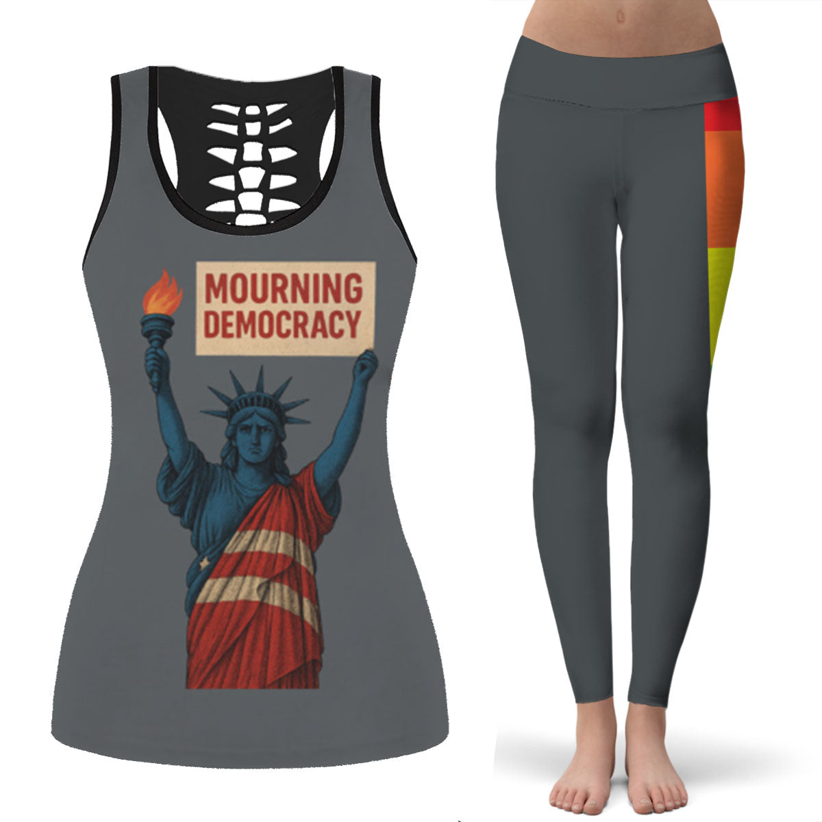Elevate Your Style with the AOP Women's Hollow Tank Set - Comfort Meets Chic!