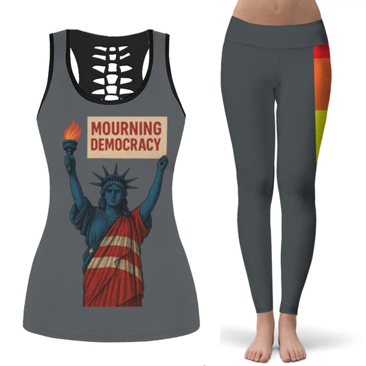 Elevate Your Style with the AOP Women's Hollow Tank Set - Comfort Meets Chic!