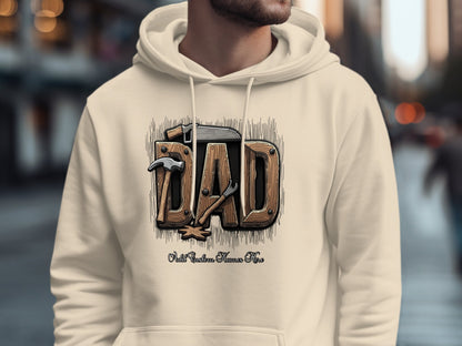 Dad Hoodie with Tools Design Emblem Hoodie product