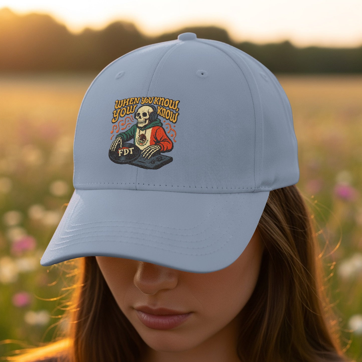Skull Graphic Embroidered Baseball Cap product