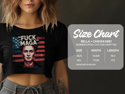 Frida Kahlo Fuck Maga Cropped Tee product type
