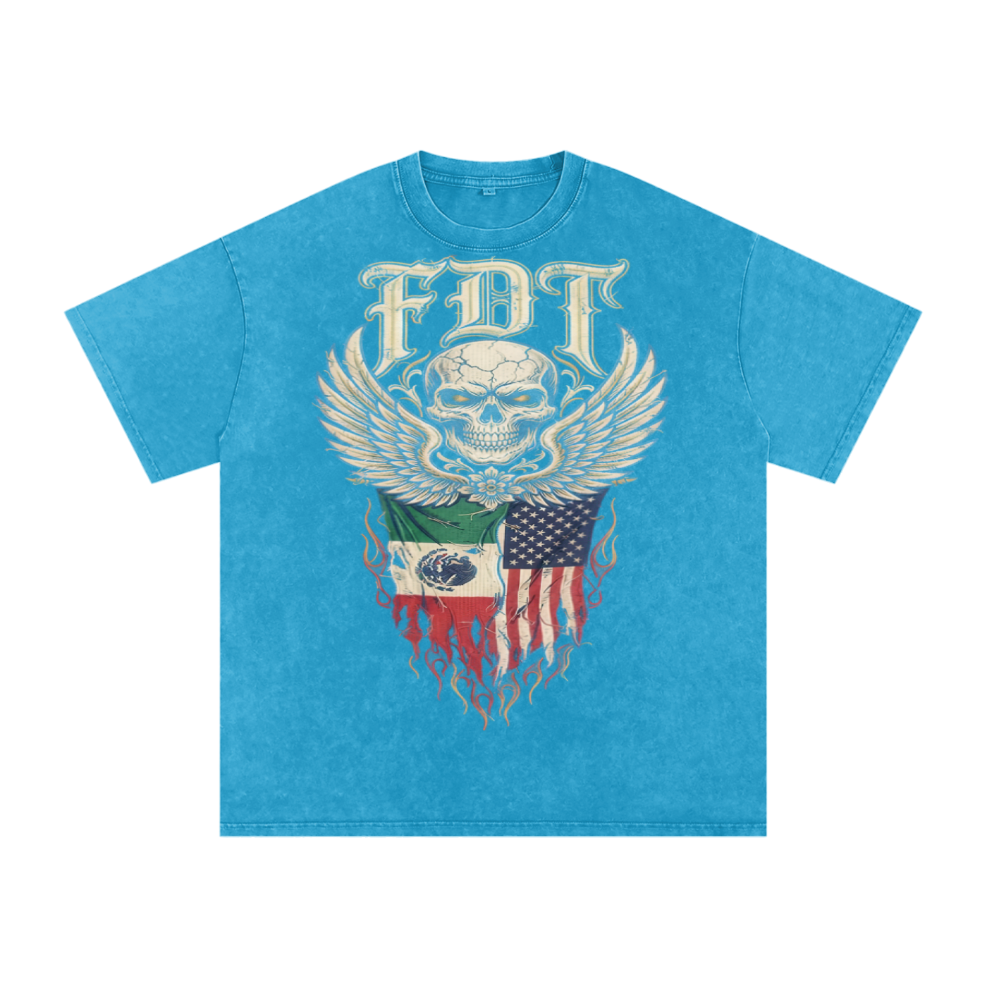 FDT Anti trump vintage style tee, great quality |Snow Washed Oversized Cotton T-Shirt