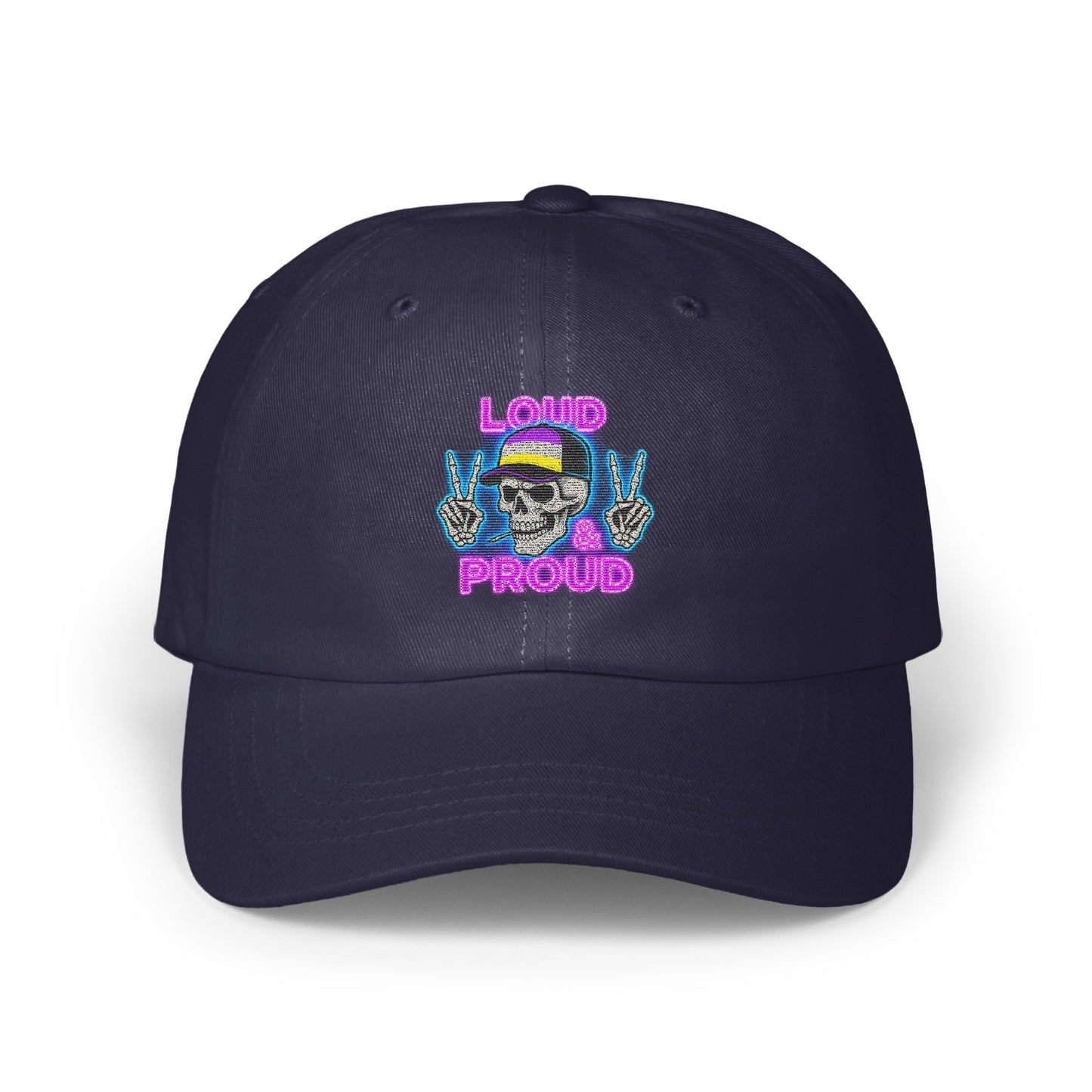 Bold Loud and Proud Skull Graphic Cap product