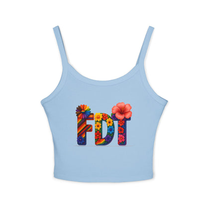 high quality Floral FDT Women's Spaghetti Strap Tank Top – Vibrant Summer Style