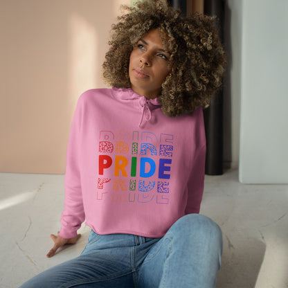 Pride Rainbow Crop Hoodie | LGBTQ+ Fashion, Cute Streetwear, Summer Style, Gift for Pride Month, Casual Outfit