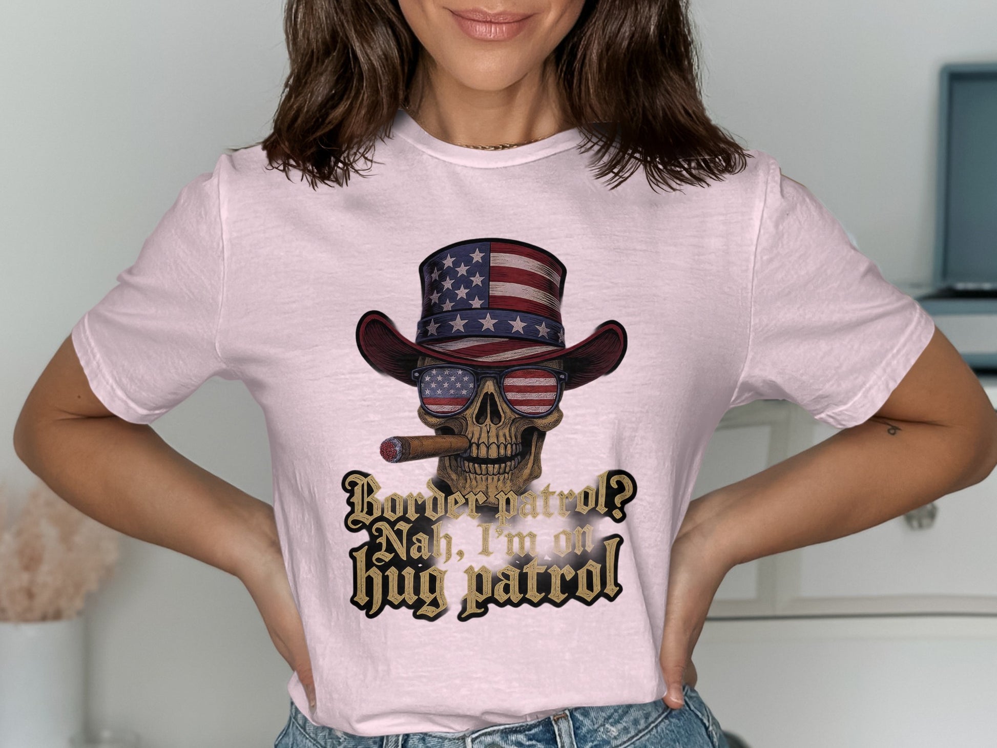 Border Patrol Nah I'm On Hug Patrol Graphic T-Shirt product type