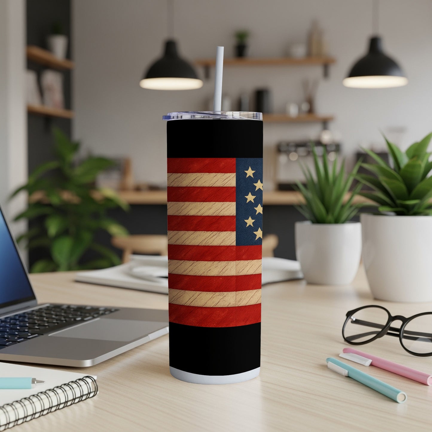 Vintage American Flag Design Tumbler Stainless Steel product