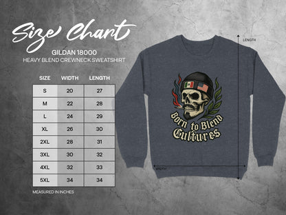 Born to Blend Cultures Skull Sweatshirt product