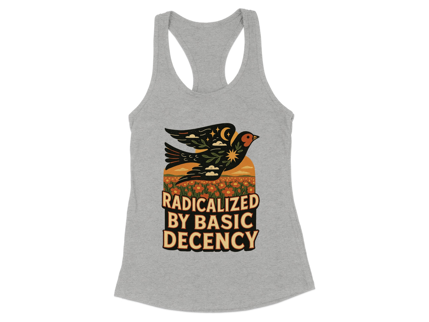 Radicalized By Basic Decency Graphic Tank Top
