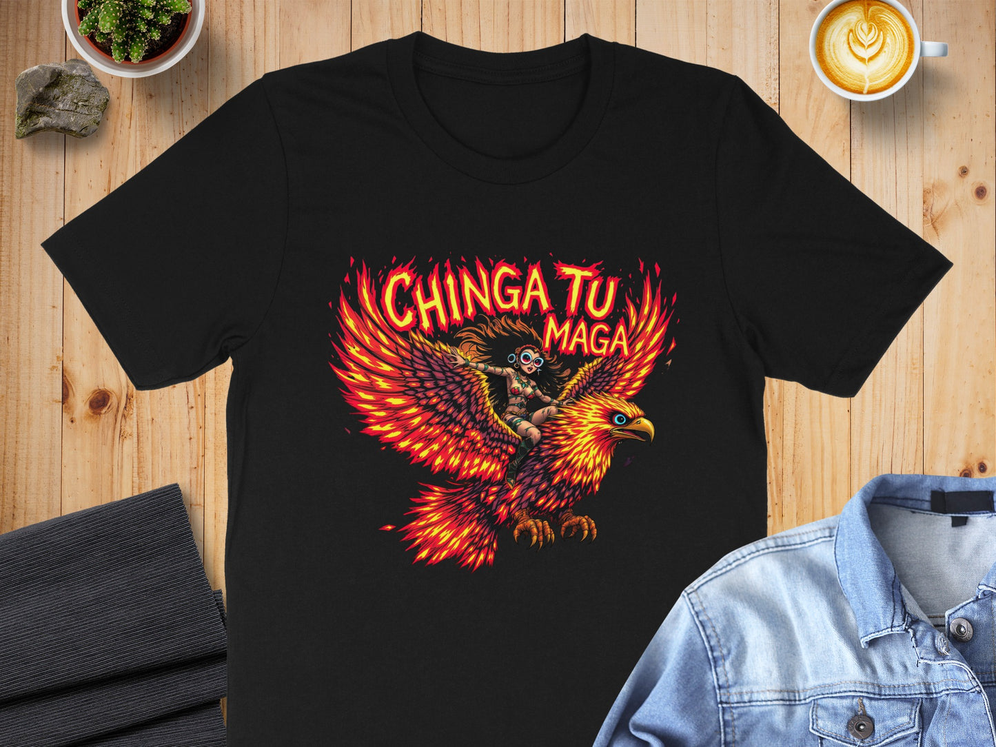 Chinga Tu Maga Fiery Phoenix Graphic Tee product