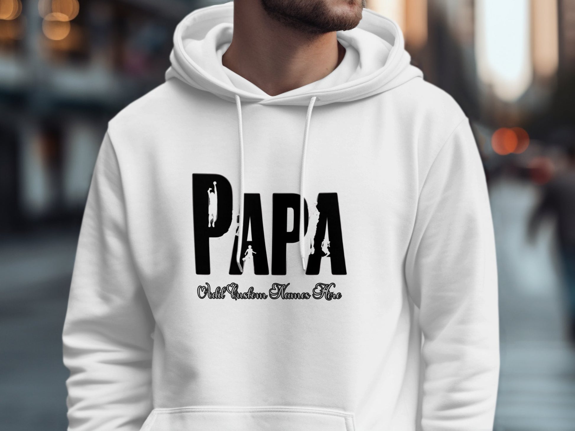 PAPA with Cool Custom Names and Fire Hoodie product