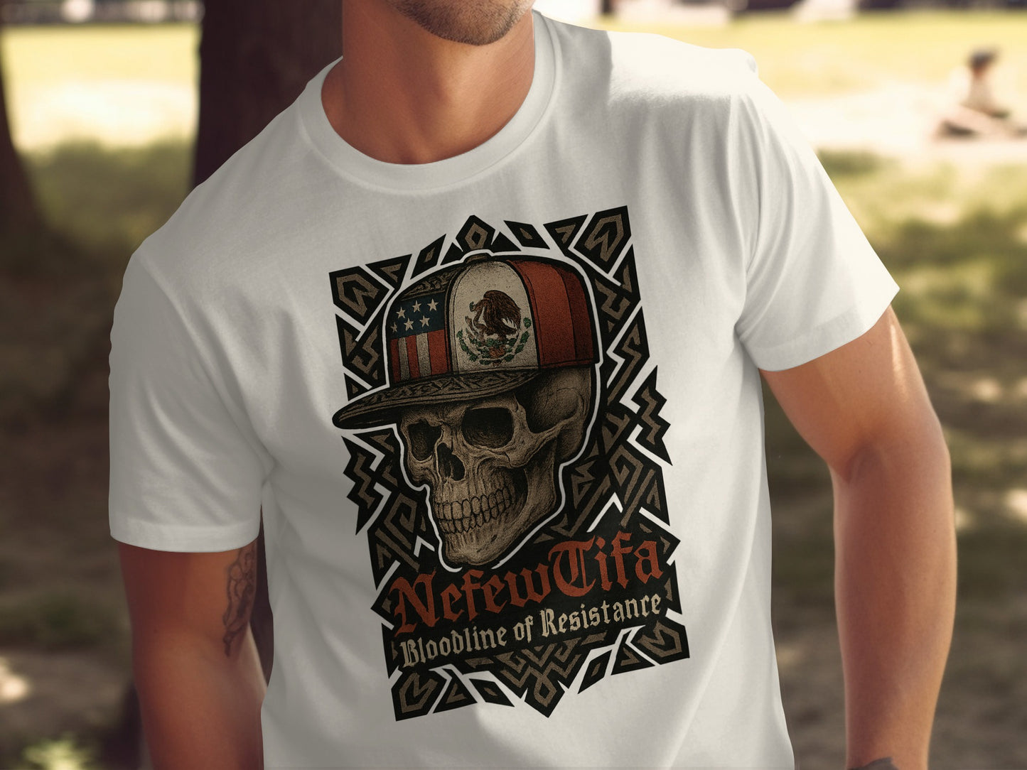 NefewTifa Bloodline of Resistance Skull T-Shirt