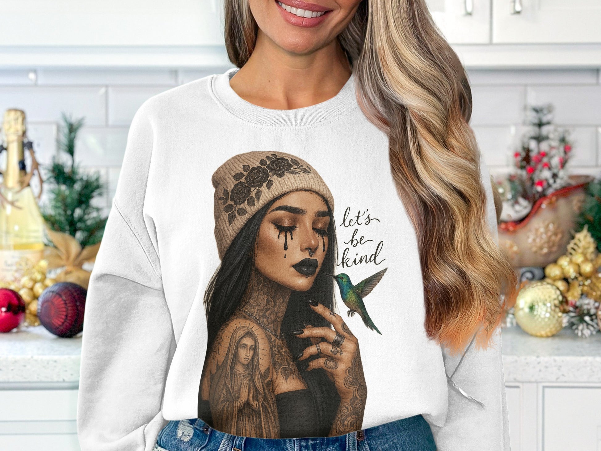 Lets Be Kind Graphic Custom Sweatshirt product