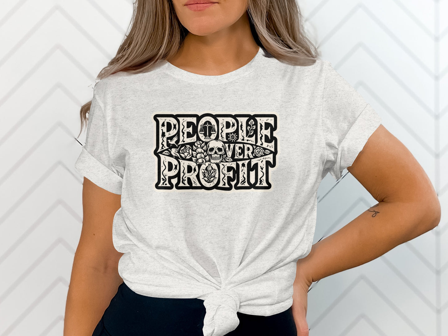 People Over Profit Graphic T-Shirt Casual Wear
