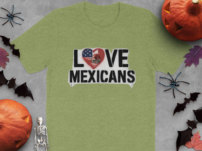 Love Mexicans American Heart T-shirt product type