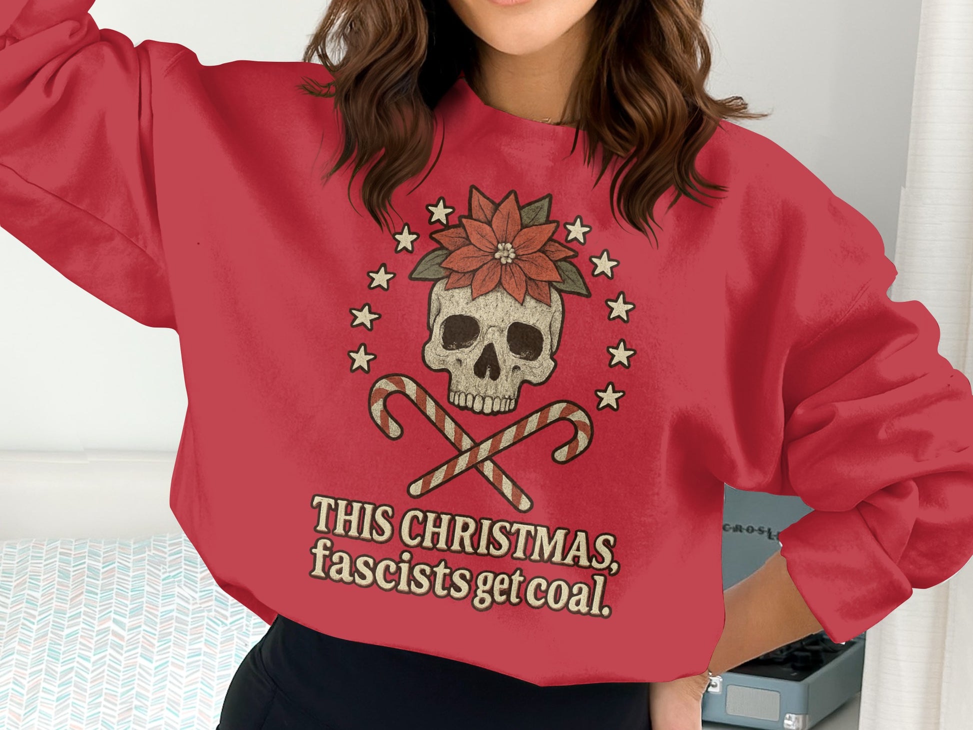 This Christmas Fascists Get Coal Graphic Sweatshirt