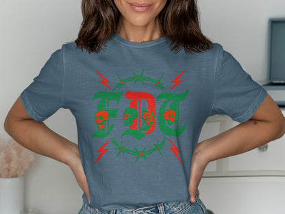 EDT Skull Lightning Design Graphic T-shirt product