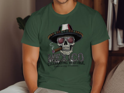 Mexico Skull Embracing Freedom T-Shirt product