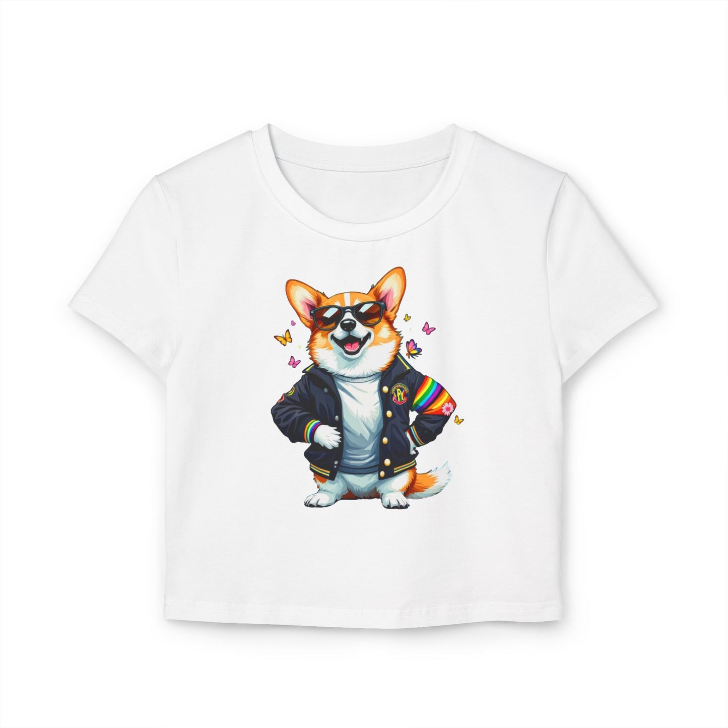 Cool Corgi Baby Tee, Cute Corgi T-Shirt, Dog Lover Apparel, Gift for Pet Owners, Summer Top, Casual Wear