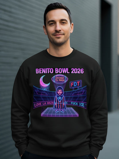 Benito Bowl 2026 FDT Love La Raza Fuck ICE sweatshirt