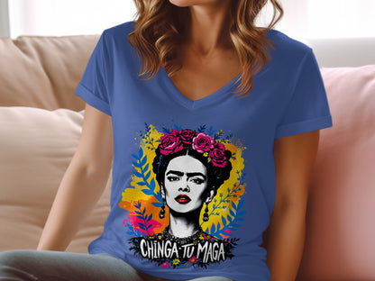 Vibrant Frida Kahlo Graphic Art Shirt for Bold Statements
