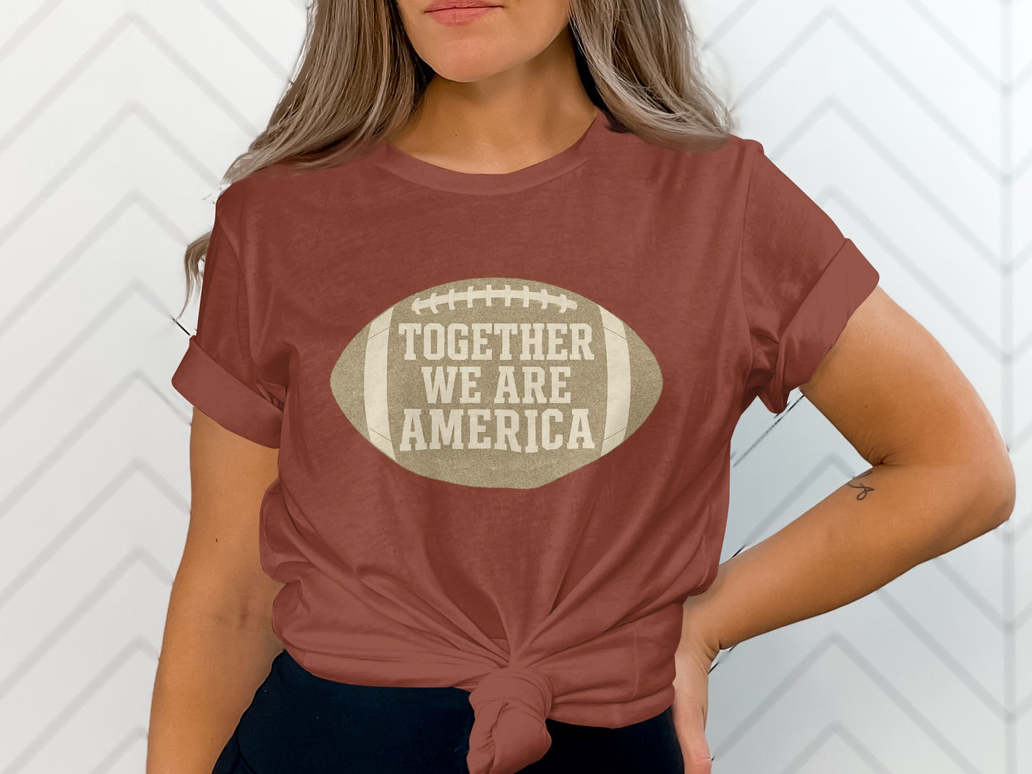 Together We Are America Football Graphic T-Shirt