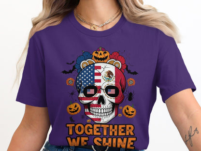 Colorful Halloween Skull Graphic Together We Shine product type