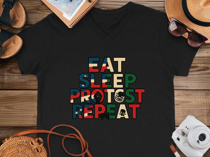 Eat Sleep Protest Repeat Graphic T-shirt