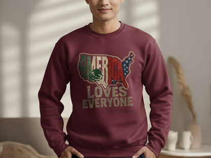 America Loves Everyone USA Map Sweatshirt product