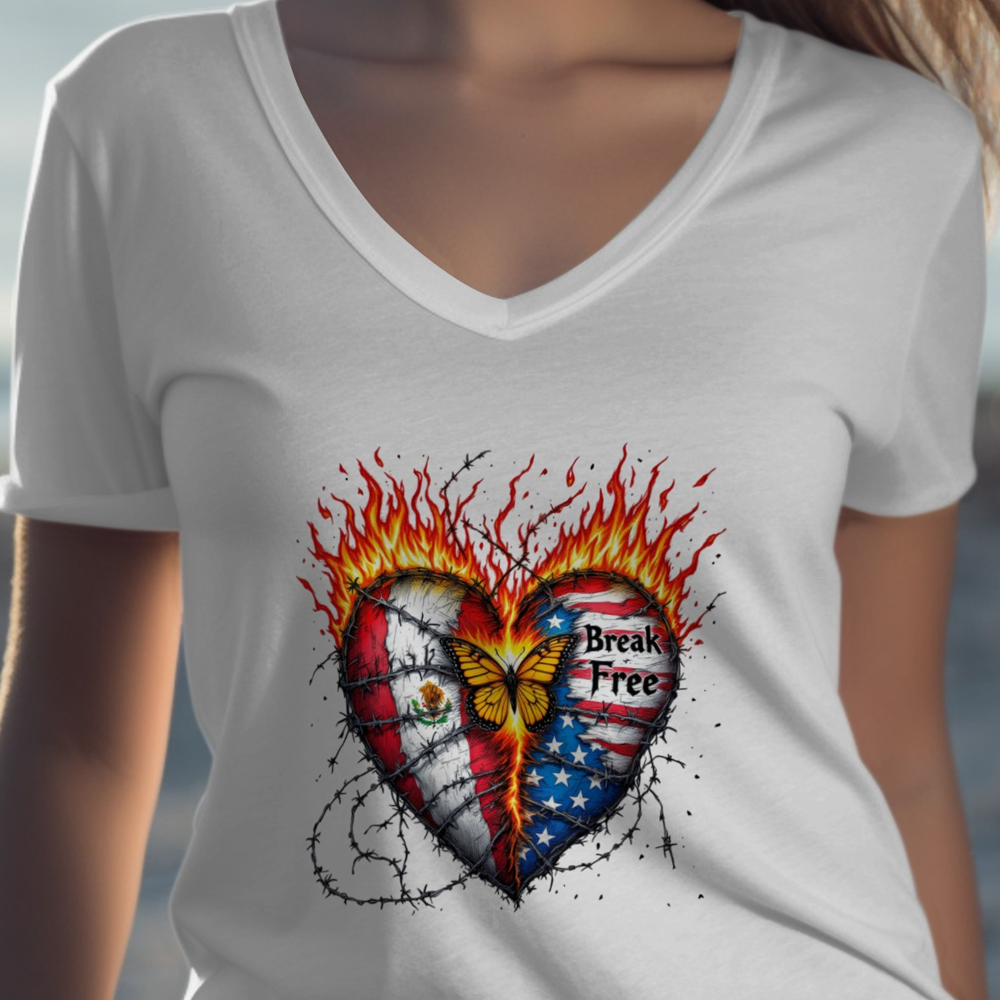 Break Free Heart and Butterfly Women's T-shirt product type
