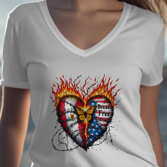 Break Free Heart and Butterfly Women's T-shirt product type