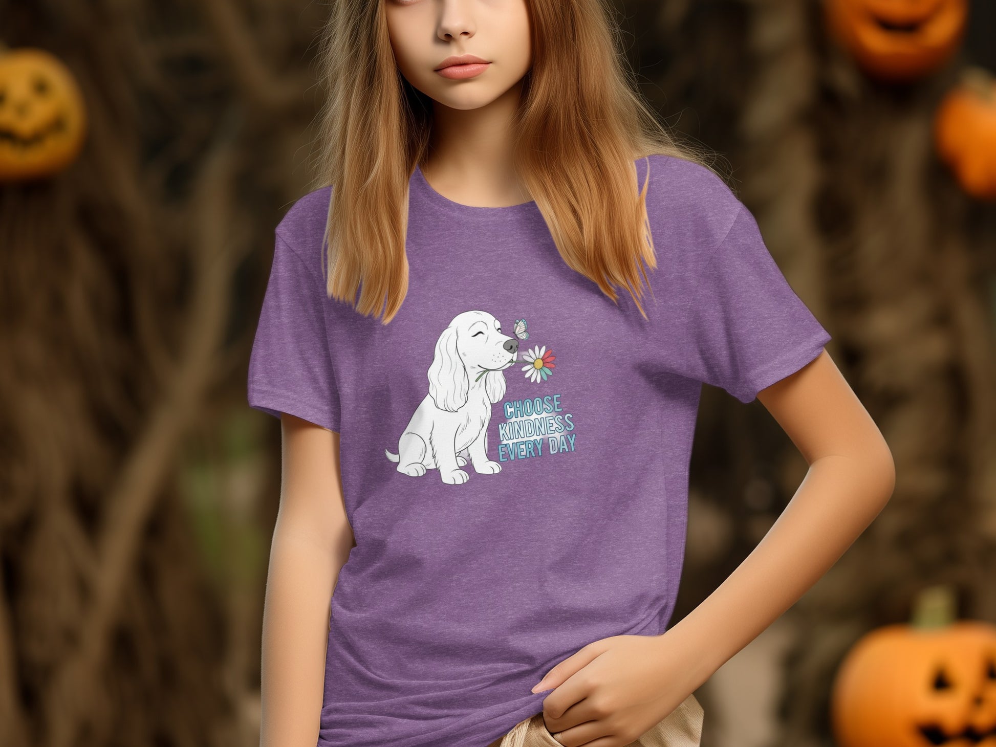 Kindness Cute Dog Graphic Tee for Women