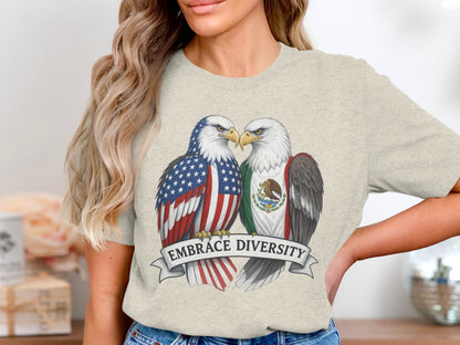 Embrace Diversity American Mexican Eagle T-Shirt product type