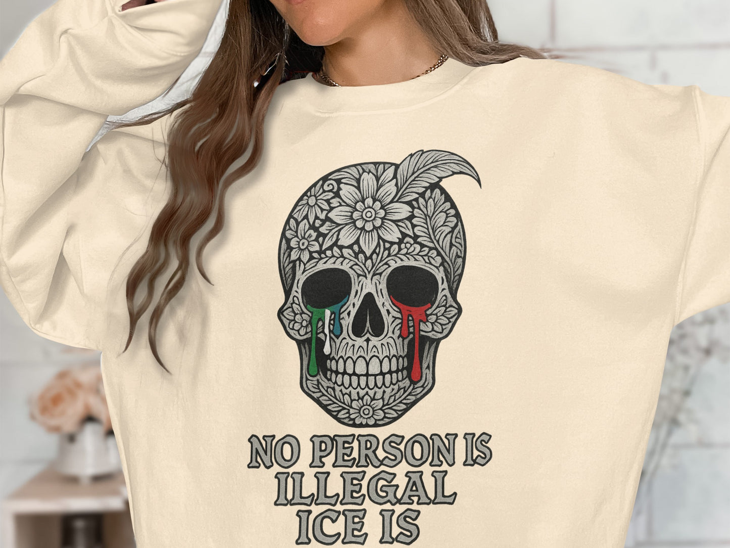 No Person Is Illegal Ice Is Graphic Sweatshirt