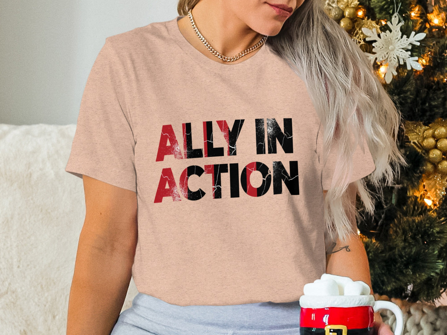 ALly in Action Graphic T-shirt for Activism Enthusiasts