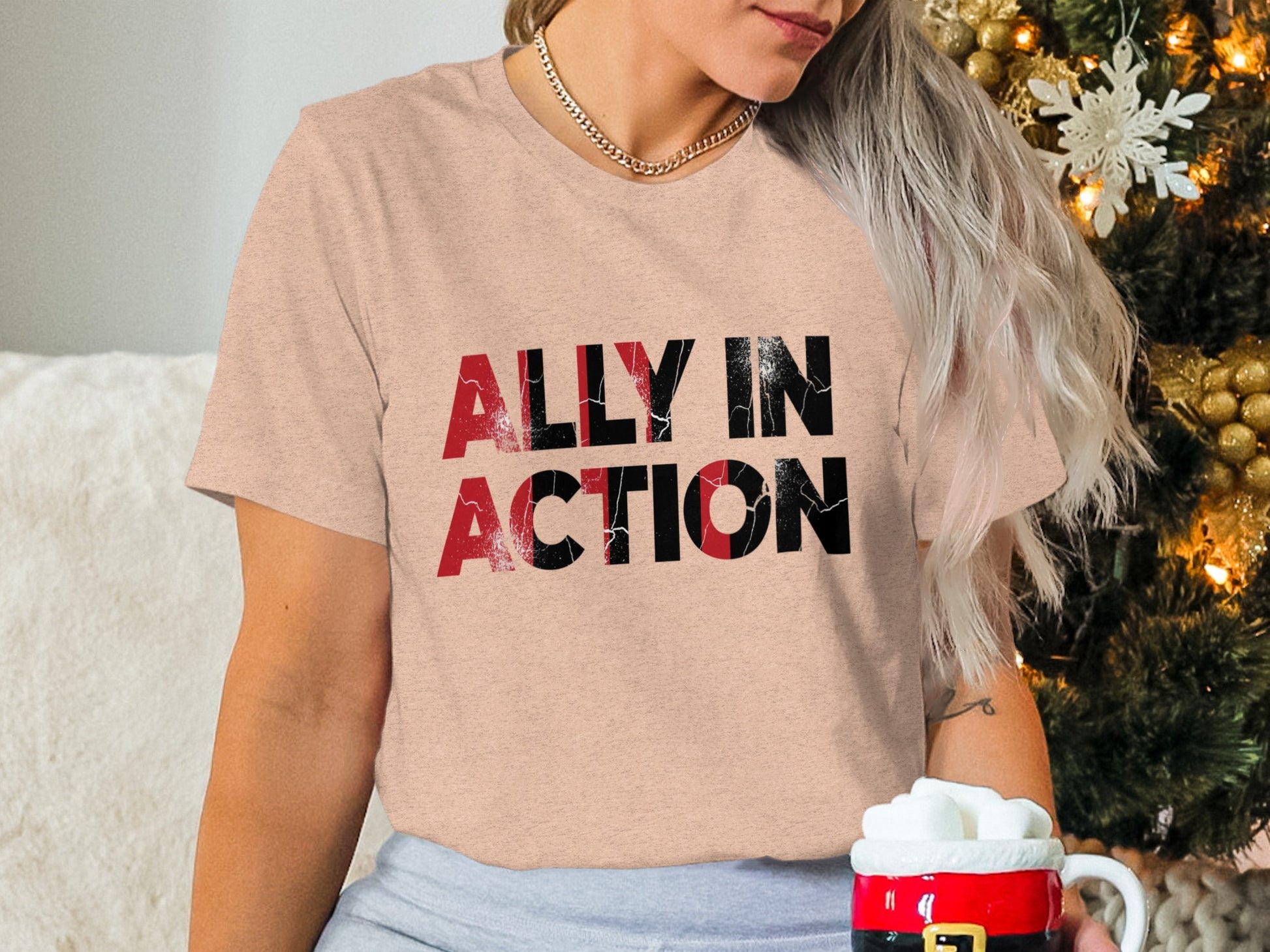 ALly in Action Graphic T-shirt for Activism Enthusiasts