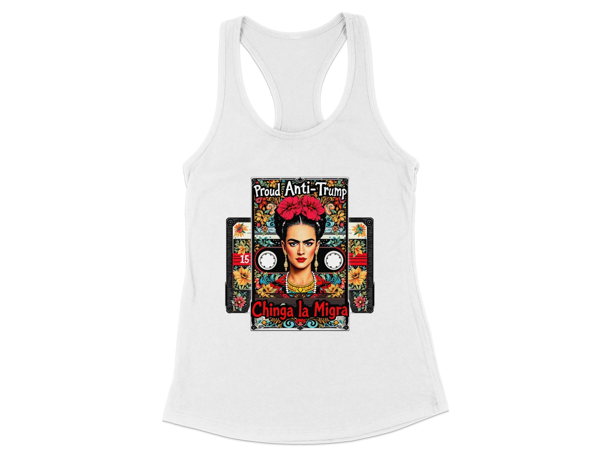 Proud Anti-Trump Chinga La Migra Graphic Tank Top
