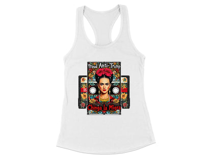 Proud Anti-Trump Chinga La Migra Graphic Tank Top
